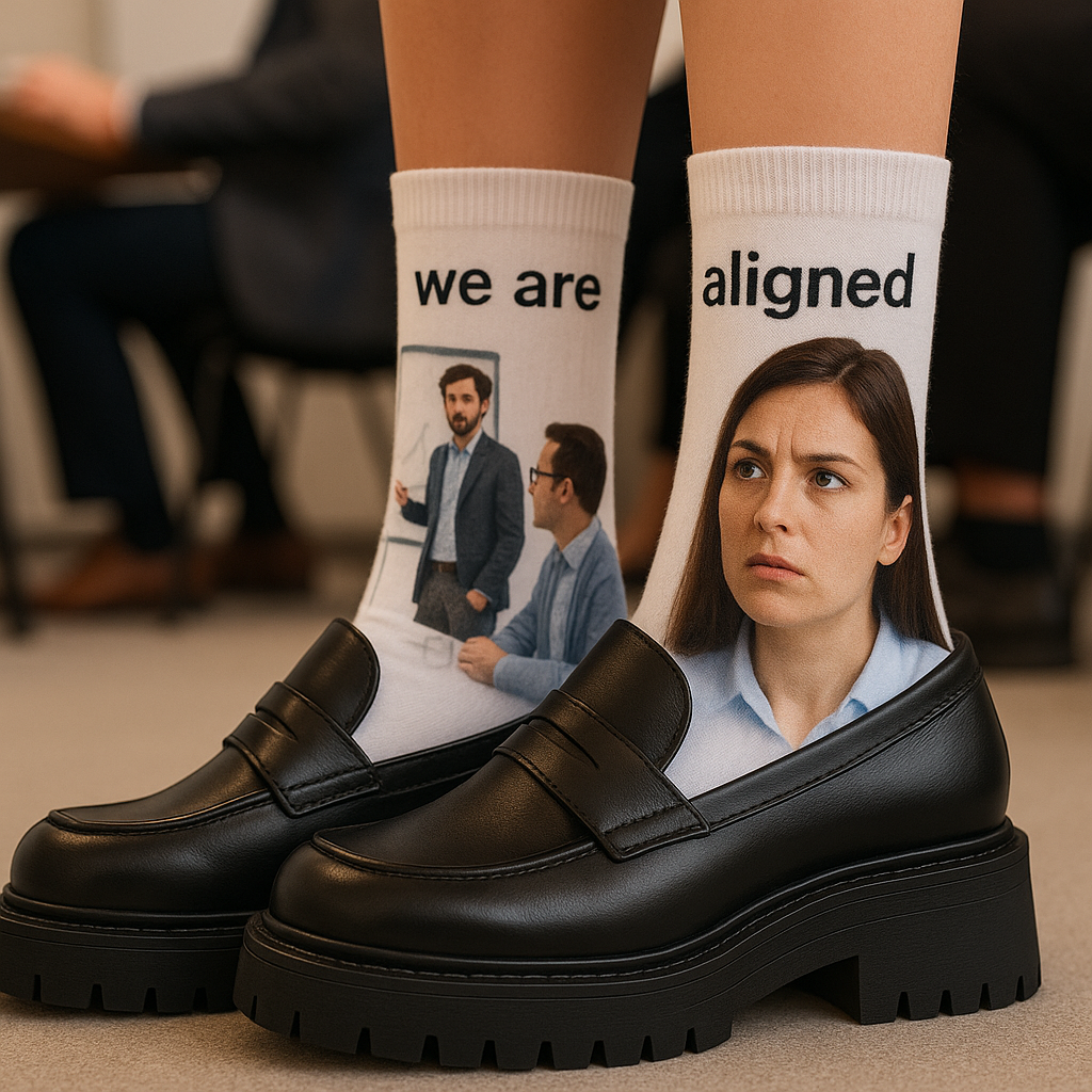 We are aligned socks