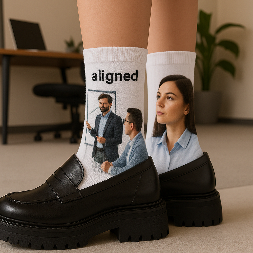 We are aligned socks