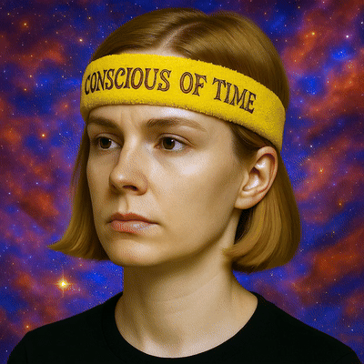 Conscious of time sweatband