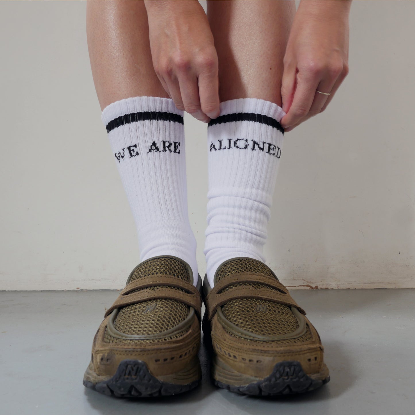 We are aligned socks