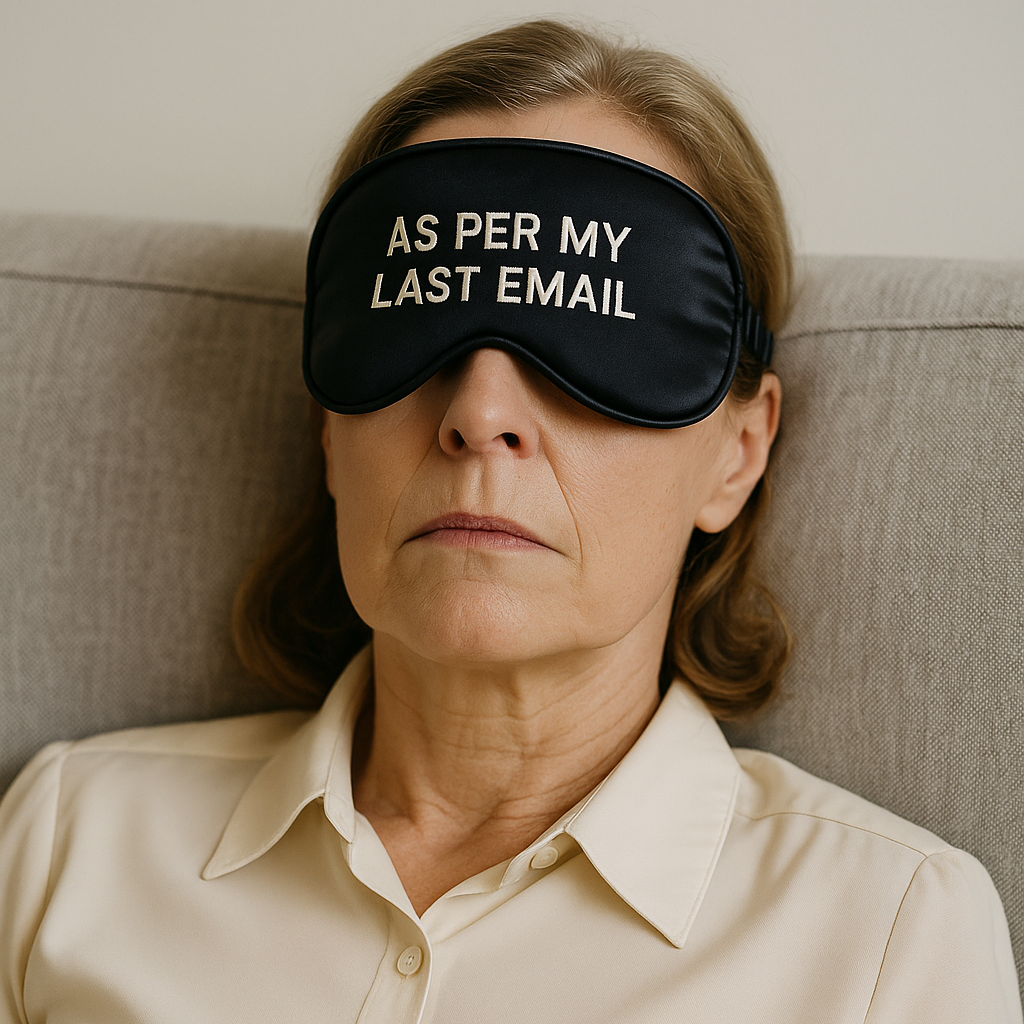 As per my last email eye mask
