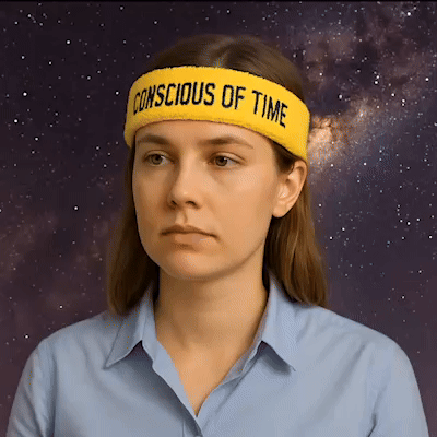 Conscious of time sweatband