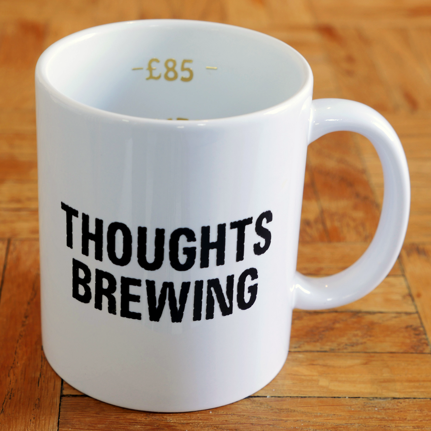 Thoughts brewing mug