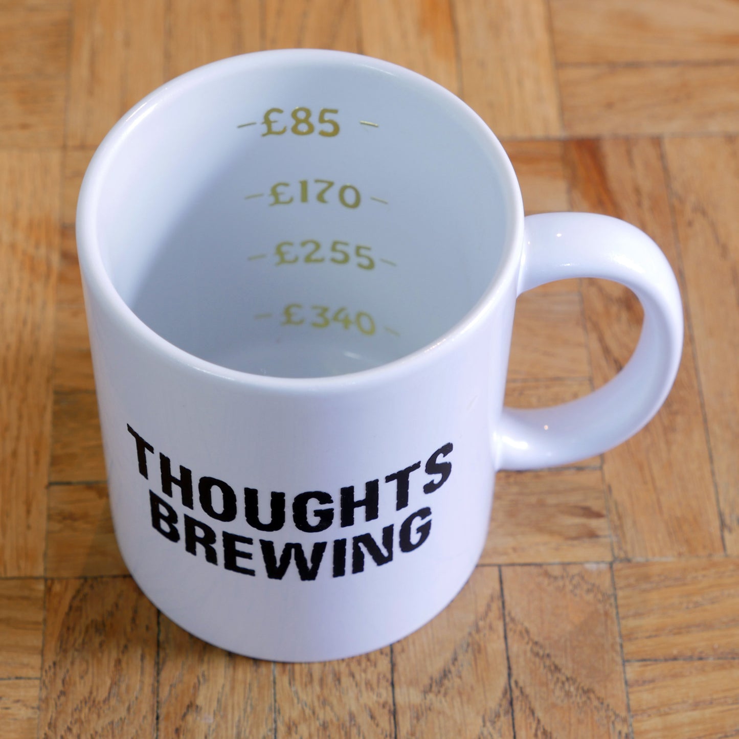 Thoughts brewing mug