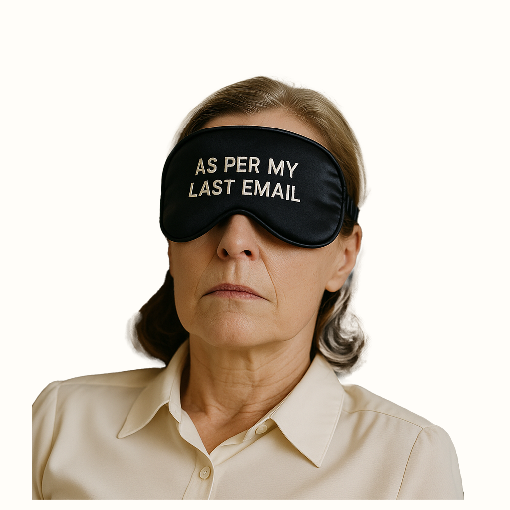 As per my last email eye mask