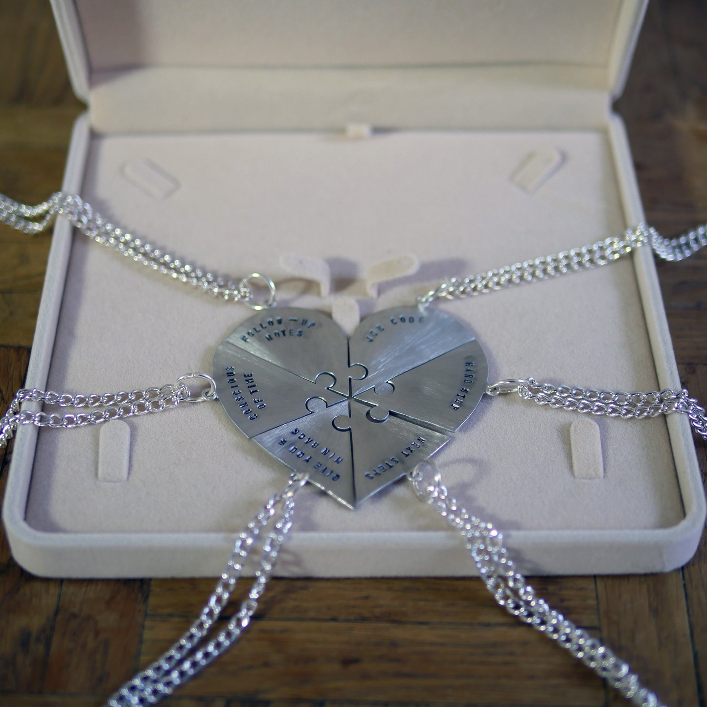 Group call 6-part heart pendant