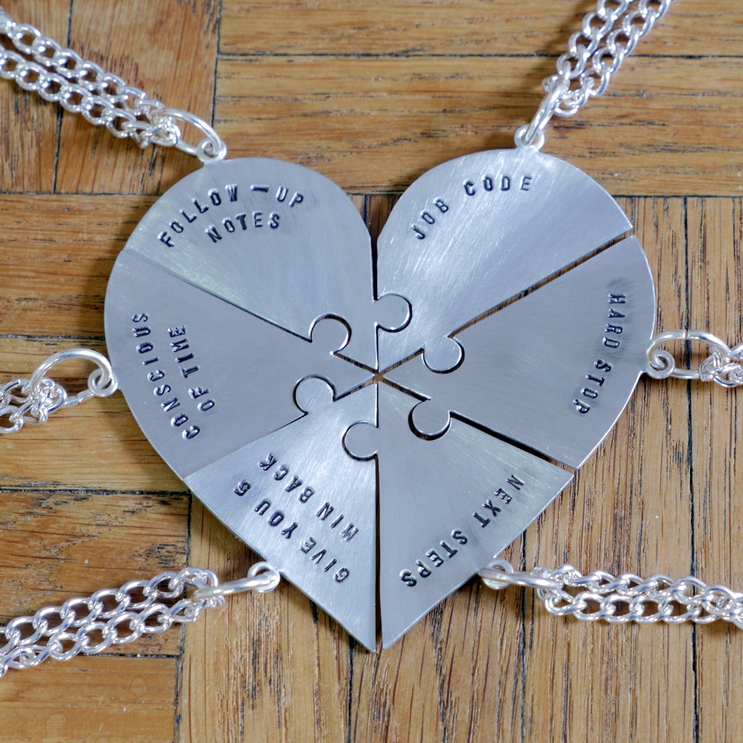 Group call 6-part heart pendant