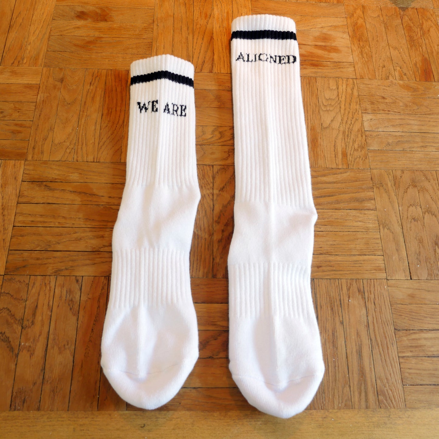 We are aligned socks