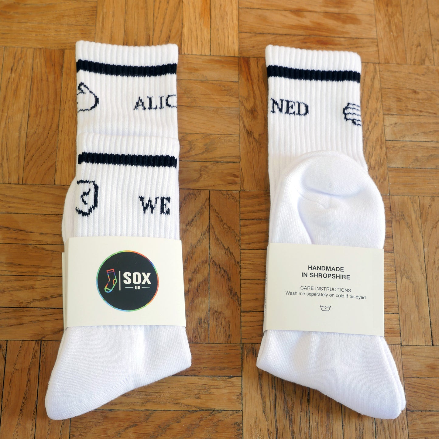We are aligned socks