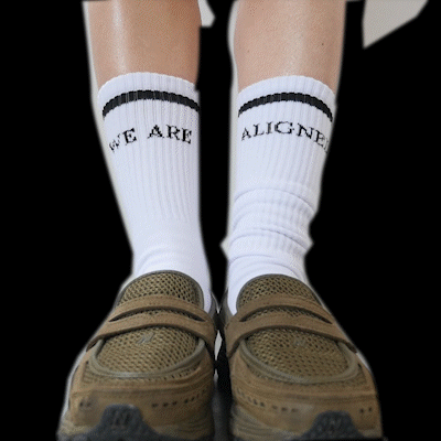 We are aligned socks